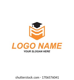  letter A education logo design vector