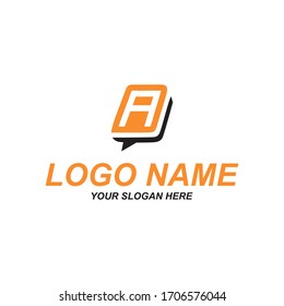  letter A education logo design vector