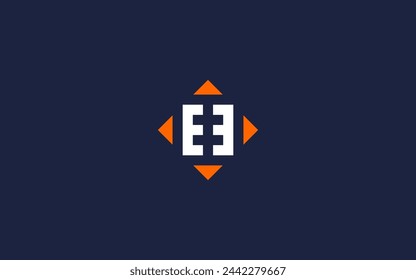 letter ee with arrow logo icon design vector design template inspiration