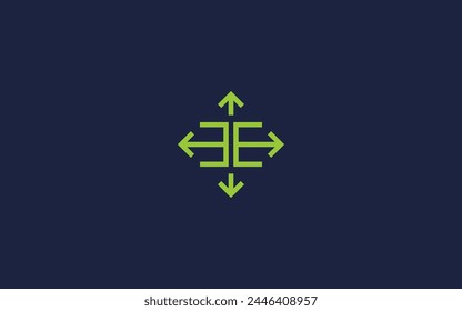 letter ee with arrow logo icon design vector design template inspiration