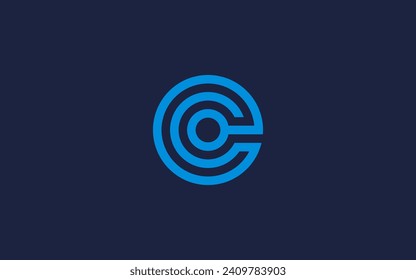 letter ee circle logo icon design vector design template inspiration