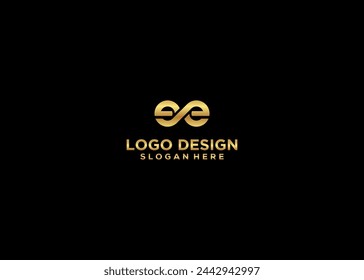 letter EE company name logo illustration