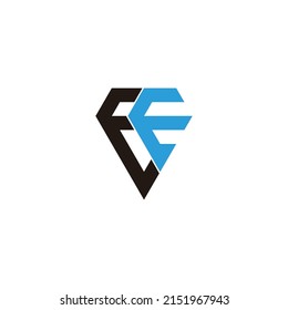  letter EE diamond symbol simple logo vector