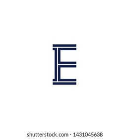 Letter EE E Clean and Minimal Initial Based Logo Design