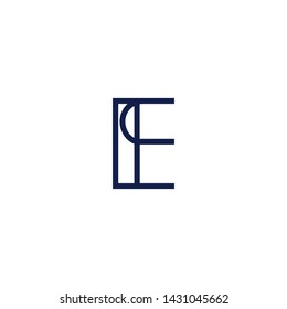 Letter EE E Clean and Minimal Initial Based Logo Design