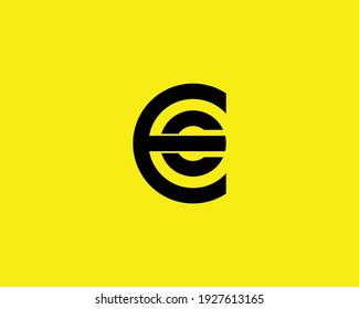 Design-Vektorgrafik-Vorlage für Buchstaben ee und E-Logo