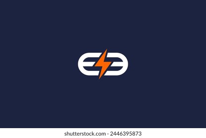 letter ee with electricity logo icon design vector design template inspiration