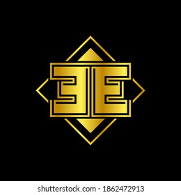 Letter EE Golden mirror, Luxury logo, modern design logo vector for company or brand.