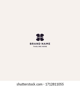 Letter EE Or H logo template design in Vector illustration 