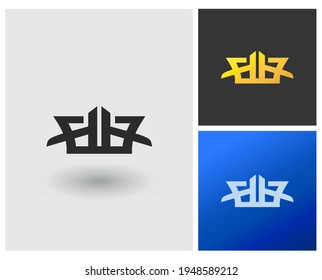 letter EE HH logo, creative gradient modern company symbol with apps concept, Template idea.