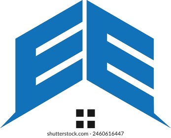 Letter EE with House logo icon