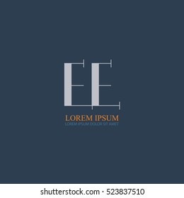 letter Ee linked logo design for company identity