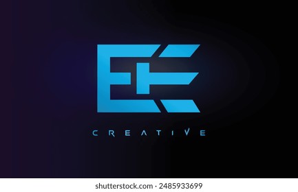 Letter EE logo design creative custom clean two alphabet logo
