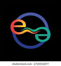 letter EE logo design and font EE vector concept symbol