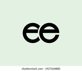 letter ee logo design vector template
