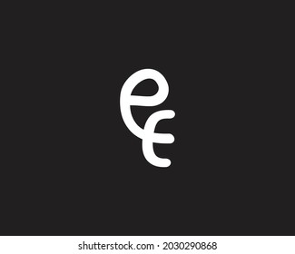 letter EE logo design vector template