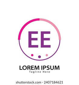 letter EE logo. EE logo design vector illustration for creative company, business, industry