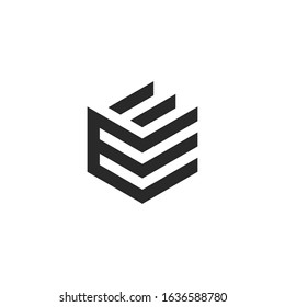 Letter EE logo icon design template elements