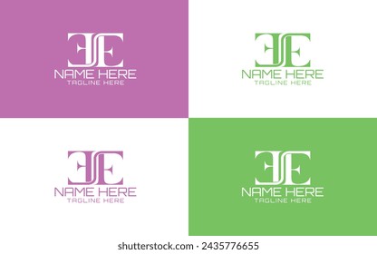 Letter EE Logo, Initial EE Template Vector Illustration