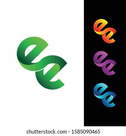Letter "EE" logo monogram. EE icon design vector