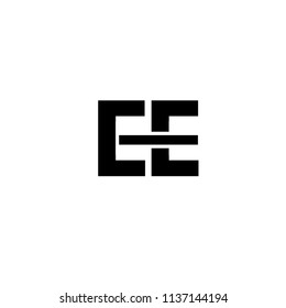 letter ee logo vector