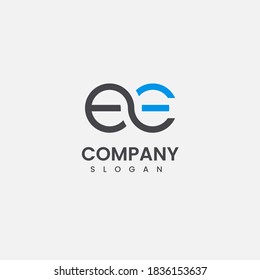 Letter EE modern Logo icon. Premium Line Alphabet Monochrome Monogram emblem. Vector graphic design template element. Graphic Symbol for Corporate Business Identity.