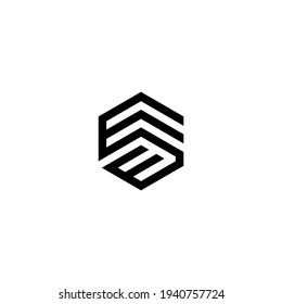 Letter EE monogram logo design vector