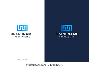 Letter EE Monogram Logo Design Vektor.