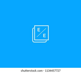 Letter EE Shape Minimalist Modern Logo