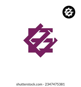 Letter EE Star or Sun Monogram Logo Design Square