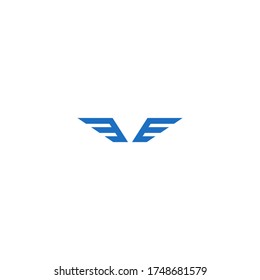letter ee wings vector illustration