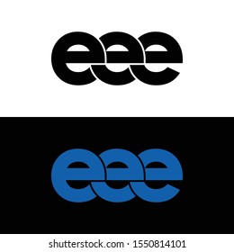 Letter EEE simple logo icon design vector