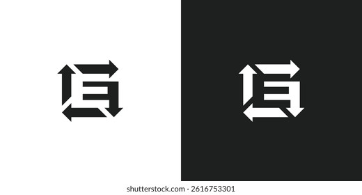 Letter EF with Arrow Logo Design