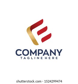 Letter E&F Business Logo Template