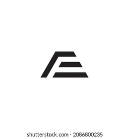 letter EF FE E F, invisible simple symbol logo vector