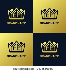 Letter EF and FE Home King Logo Set, suitbale for business with EF or FE initials