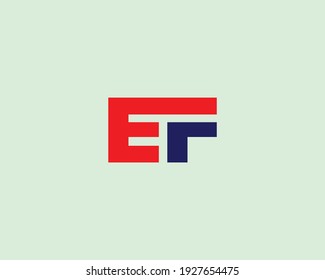 plantilla vectorial de diseño de logotipo ef y fe de letra