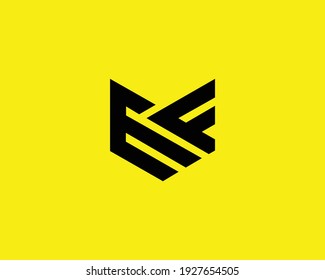 letter ef and fe logo design vector template