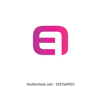 letter ef and fe logo design vector template