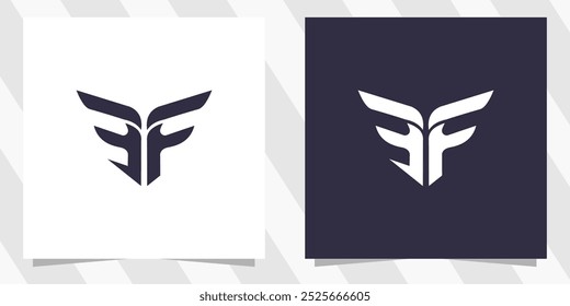 letter ef fe logo design vector