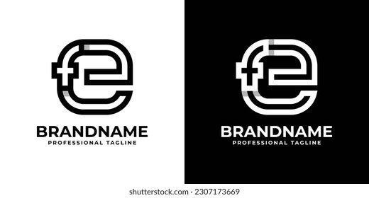 Letter EF or FE Monogram Logo, suitable for any business with EF or FE initials