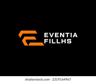 Letra EF FE Logotipo moderno sencillo