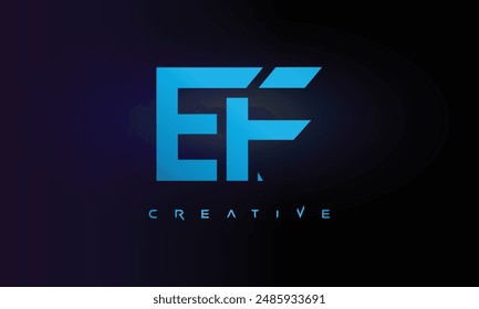 Letter EF logo design creative custom clean two alphabet logo
