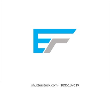 Diseño del logotipo de la carta EF. Moderno Y Creativo