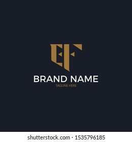 LETTER EF LOGO DESIGN MONOGRAM LUXURY SIMPLE, MODERN FOR COMPANY AND BUSSINES LOGO