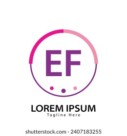 letter EF logo. EF logo design vector illustration for creative company, business, industry