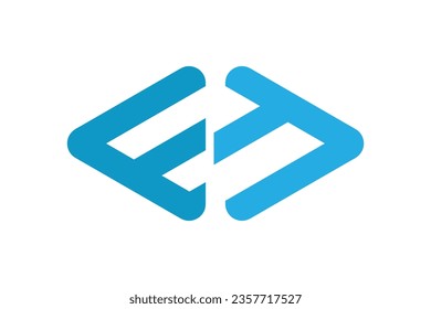 Letter EF Monogram Logo Vector Illustration
