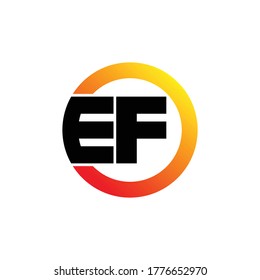 Letter EF einfache Logo-Design-Vektorgrafik. Monogramm-Logo-Vektorgrafik