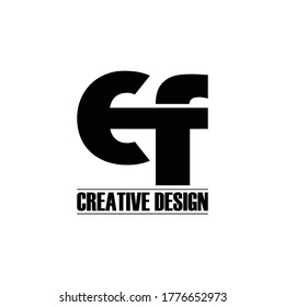 Letter EF einfache Logo-Design-Vektorgrafik. Monogramm-Logo-Vektorgrafik