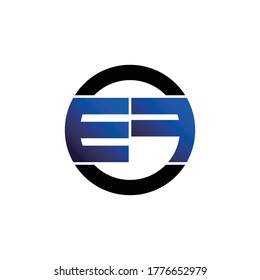 Letter EF simple logo design vector. monogram logo vector illustration
